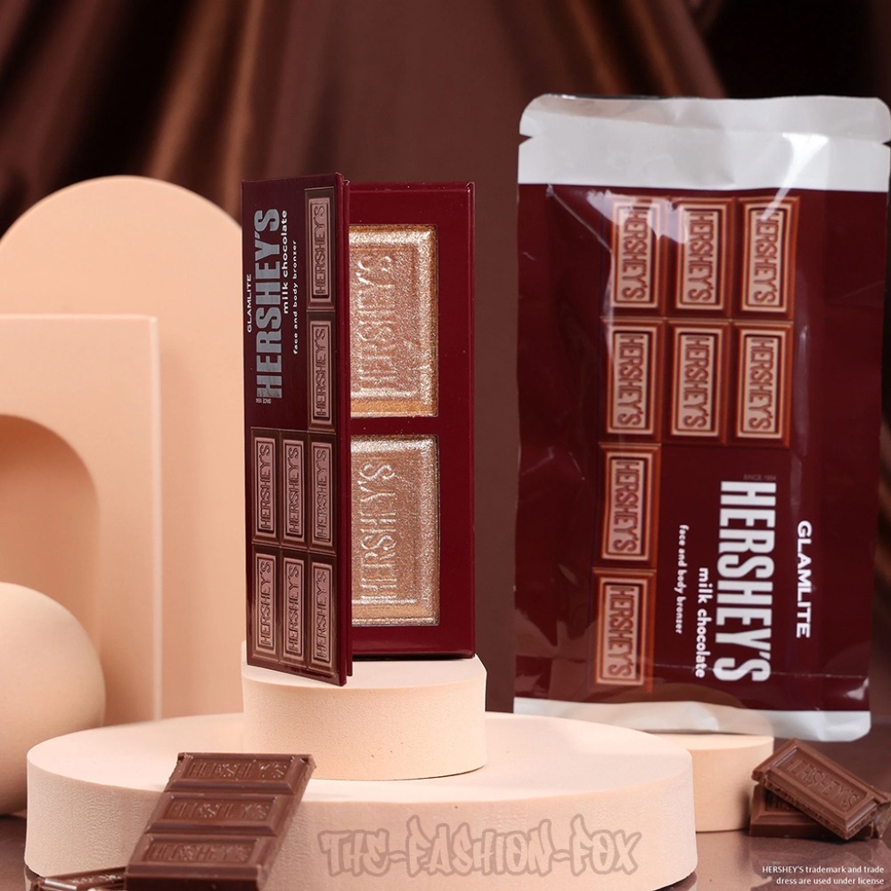Glamlite Cosmetics x Hershey's Milk Chocolate Scented Face and Body Bronzer NEW